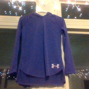 purple under armour sweatshirt with hood